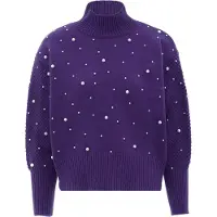 Faina Pullover amora / branco pérola
