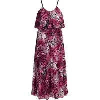 Faina Vestido de verão rosa / fúcsia / preto / branco