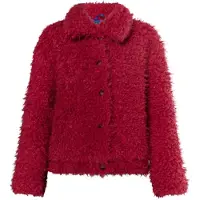 Faina Casaco de inverno vermelho vinho