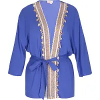 IZIA Kimono azul / castanho claro