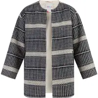 IZIA Casaco de malha creme / azul noturno