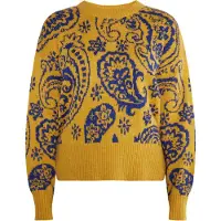 Usha Pullover 'Rakata' azul / caril