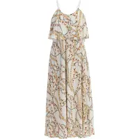 Faina Vestido de verão castanho / cinzento / laranja / branco
