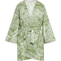 Usha Kimono verde pastel / branco