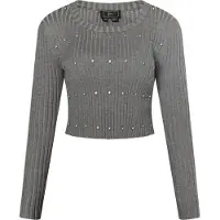 Faina Pullover cinzento escuro / prata