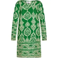 Usha Vestido verde / branco natural