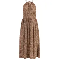 Faina Vestido de verão camelo / branco