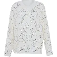 Faina Pullover ouro / prata / branco lã