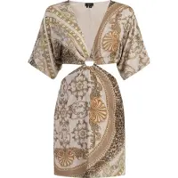 Faina Vestido ecru / caramelo / mocha / castanho claro