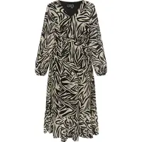 Faina Vestido de verão bege / preto