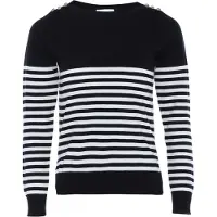 Usha Pullover preto / offwhite