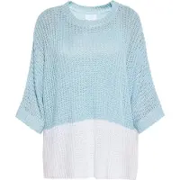 Usha Pullover azul claro / branco