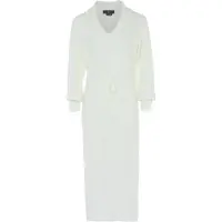 Faina Vestido de malha branco lã