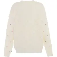 Faina Pullover mistura de cores / branco lã
