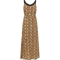 Faina Vestido cappuccino / castanho escuro / preto