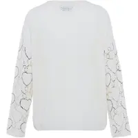 Faina Pullover ouro / prata / branco lã