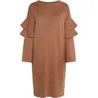 Usha WHITE LABEL Vestido de malha camelo