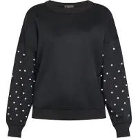 Faina Sweatshirt preto / prata / branco pérola