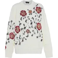 Faina Pullover vermelho / preto / prata / branco