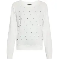 Faina Sweatshirt transparente / branco / branco pérola