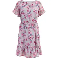Usha Vestido de verão bege / azul pombo / rosa / rosé