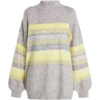IZIA Pullover 'Hoona' amarelo / cinzento claro / acinzentado