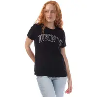 DKNY Camiseta De Manga Curta Arched Varsity Rhinestone Ombre