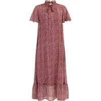 Faina Vestido vermelho escuro / branco