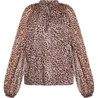 Faina Blusa castanho / ouro / cinzento claro / malva