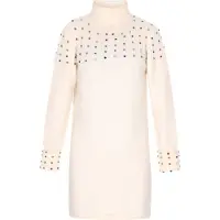 Faina Vestido de malha azul claro / azul escuro / roxo / branco lã