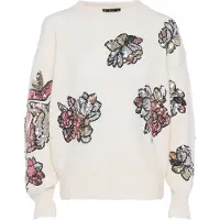 Faina Pullover alperce / rosa escurecido / prata / branco lã