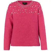 Faina Pullover rosa / transparente / branco pérola