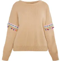 IZIA Pullover 'Hoona' bege / azul / verde / rosa