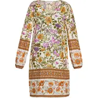 Usha Vestido mistura de cores / branco lã