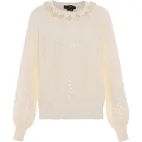 Faina Pullover branco pérola / branco lã