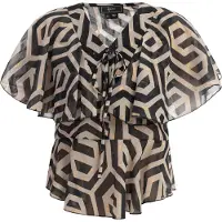 Faina Blusa bege / preto