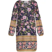 Usha Vestido marinho / mistura de cores