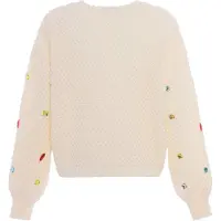 Faina Pullover azul / laranja / branco lã