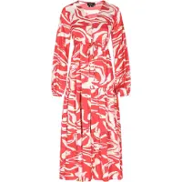 Faina Vestido vermelho / branco lã