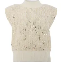 Faina Pullover ouro / branco lã