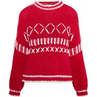 IZIA Pullover 'Hoona' vermelho / branco