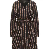 Faina Vestido castanho claro / preto