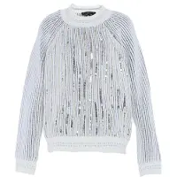 Faina Pullover prata / branco lã