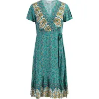 Usha Vestido de verão turquesa / mistura de cores