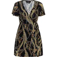 Faina Vestido mistura de cores / preto
