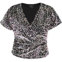 Faina Blusa cor-de-rosa / preto