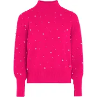 Faina Pullover fúcsia / branco pérola