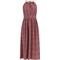 Faina Vestido de verão vermelho cereja / branco