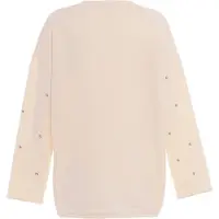Faina Pullover prata / branco lã