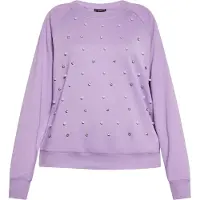 Faina Sweatshirt lavanda / prata / branco